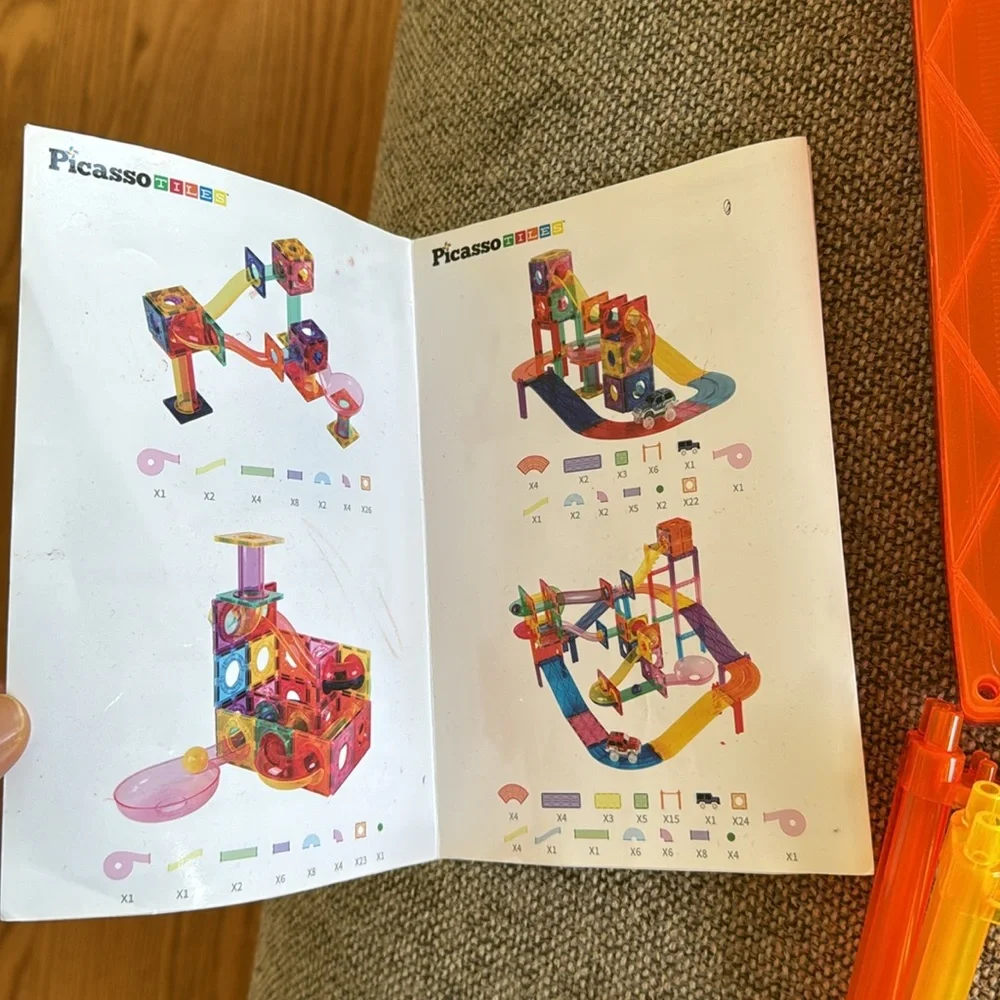 106 PicassoTiles 2-in-1 magnetic marble run set/Racing track set - Picture 6 of 12